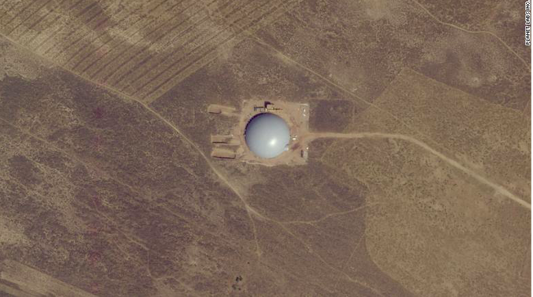 Một hầm chứa tên lửa trong ảnh vệ tinh của Mỹ
