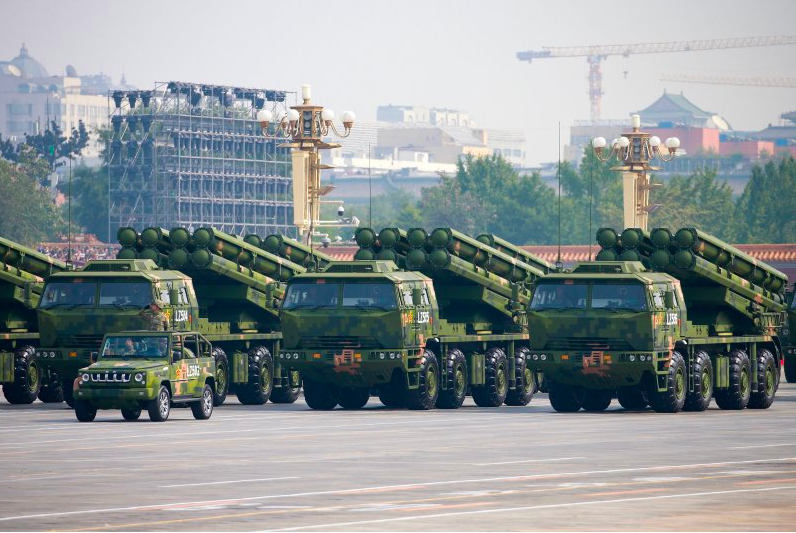 Các tên lửa hạt nhân chiến lược liên lục địa Dongfeng-41 xuất hiện trong lễ diễu binh kỷ niệm 70 năm Quốc khánh Trung Quốc năm 2019. (Ảnh: Reuters)