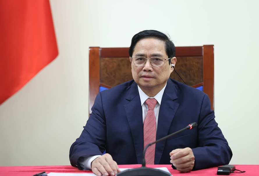Thủ tướng Phạm Minh Chính tại cuộc điện đàm