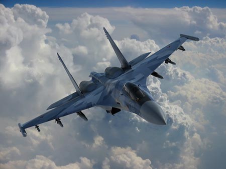 Máy bay chiến đấu Su-35 của Nga.