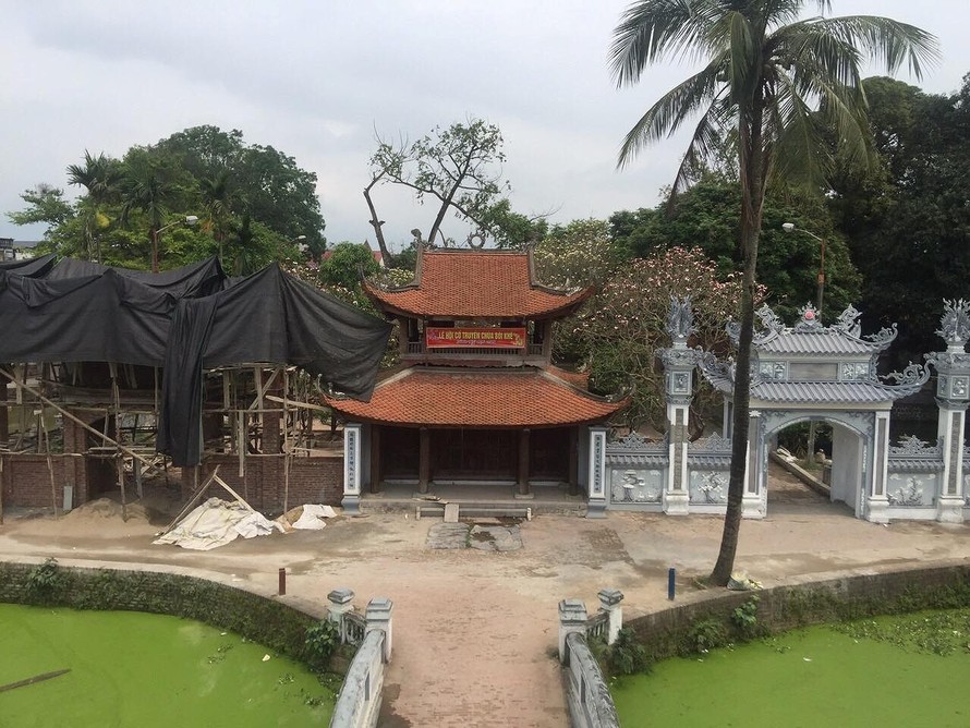 Nhà chùa cho xây mới cổng chùa Bối Khê khi chưa xin phép cơ quan quản lý