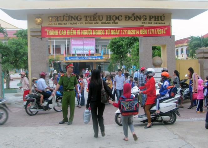 Trường tiểu học Đồng Phú, nơi xảy ra sự việc.