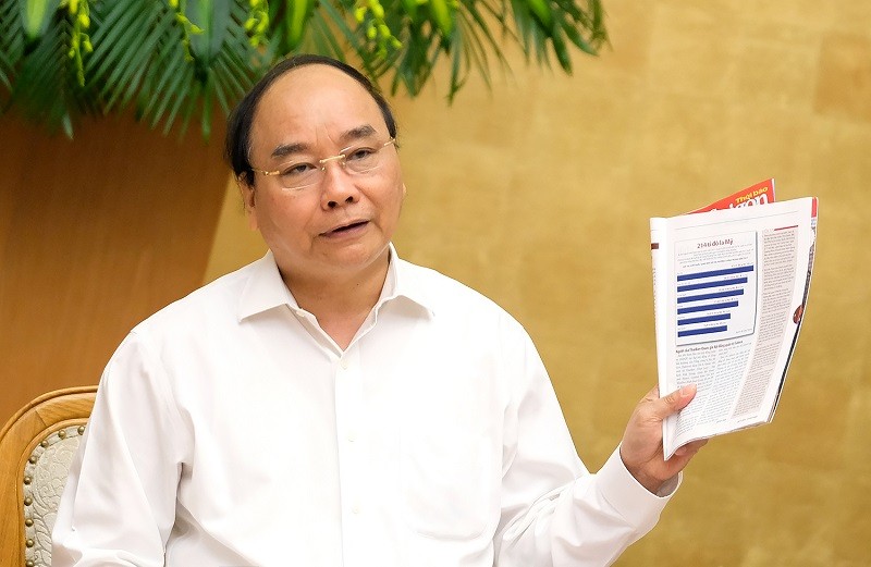 Thủ tướng Nguyễn Xuân Phúc phát biểu tại phiên họp (ảnh Q.H)