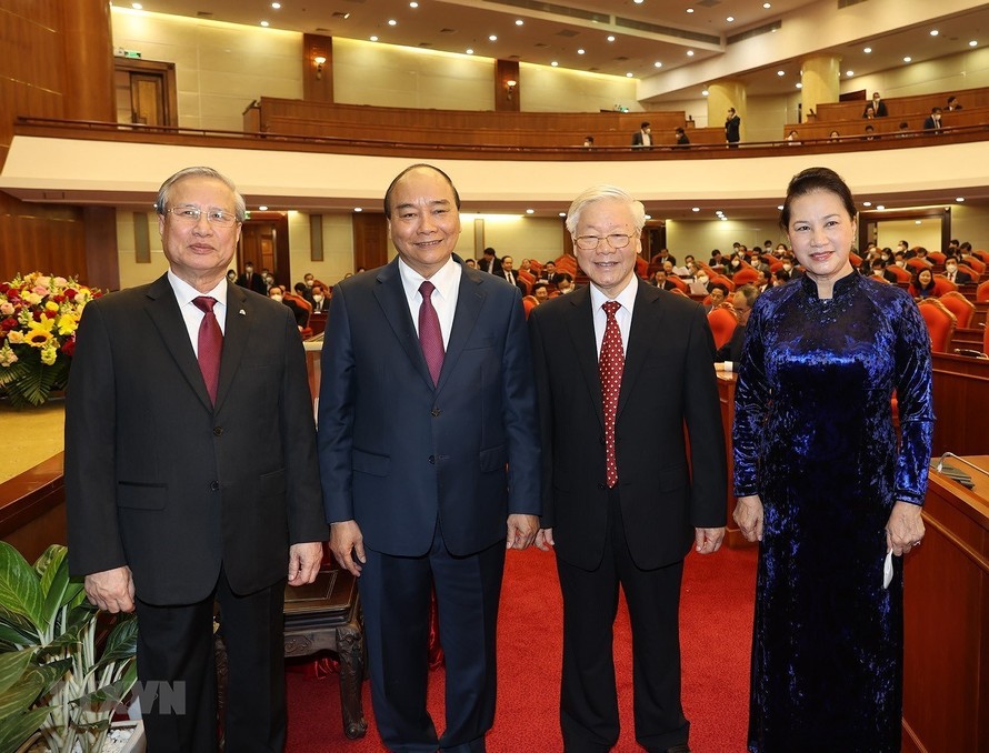 Tổng Bí thư, Chủ tịch nước Nguyễn Phú Trọng tại Hội nghị Trung ương 14. (Ảnh: TTXVN)