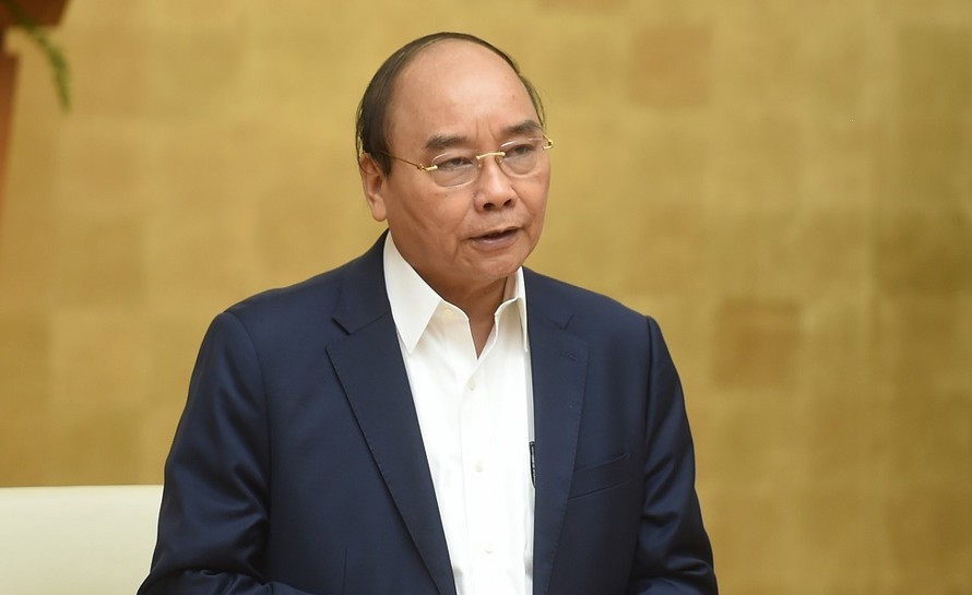 Thủ tướng Nguyễn Xuân Phúc phát biểu tại phiên họp (ảnh Nhật Minh)