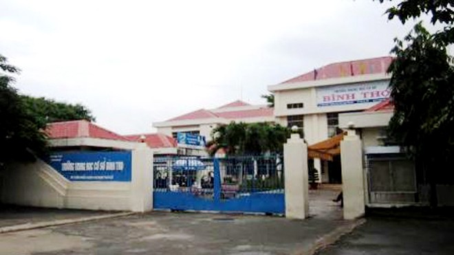 Trường THCS Bình Thọ, nơi thầy giáo V công tác và “dính” nghi án hiếp dâm trẻ em