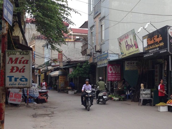Ngã ba chợ Đình Thôn - nơi Minh cầm dao truy sát bạn thân. Ảnh: Nguyễn Hoàng