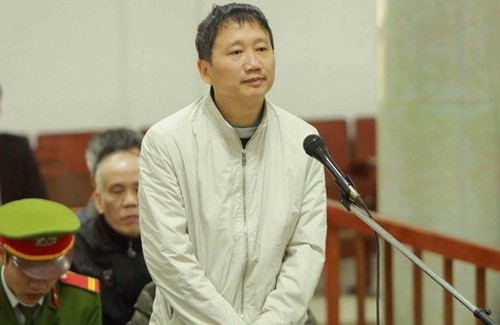 Bị cáo Trịnh Xuân Thanh tại phiên sơ thẩm vụ án thứ hai. Ảnh: TTXVN