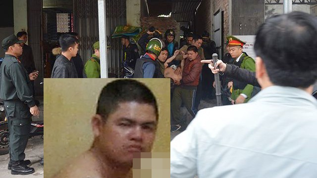Cảnh sát khống chế đối tượng Đào Mạnh Thắng 