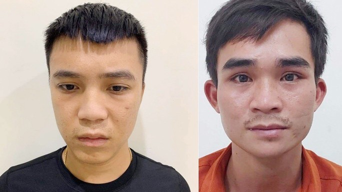 Trần Hà (trái) và Nguyễn Phước Hơn bị bắt giữ sau khi trốn trại