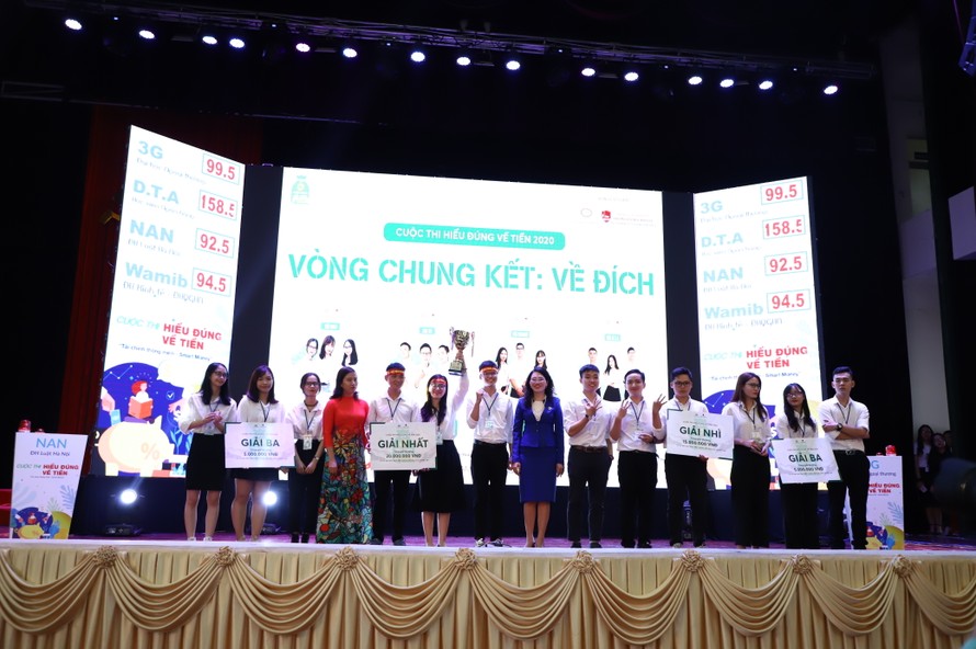 Sinh viên học viện Ngân hàng giành giải nhất cuộc thi 'Hiểu đúng về tiền'