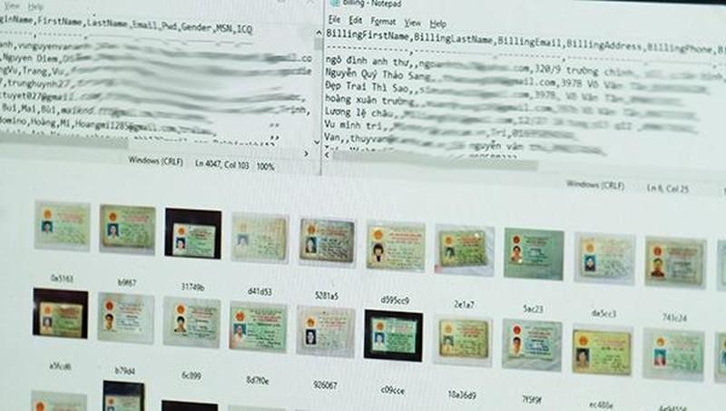 Nhiều dữ liệu cá nhân quan trọng của 10.000 người Việt bị rao bán trên mạng. Ảnh: VNN
