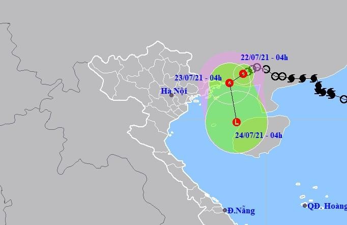 Áp thấp nhiệt đới tiến gần Quảng Ninh, gây mưa khắp Bắc Bộ 