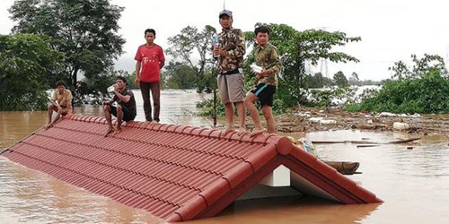 Mực nước sông Cửu Long tăng 10cm sau sự cố vỡ đập ở Lào