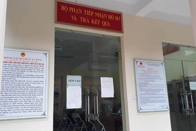 Bộ phận tiếp nhận hồ sơ và trả kết quả của UBND phường Văn Miếu