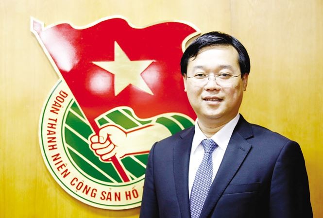 Bí thư thứ nhất Trung ương Đoàn TNCS Hồ Chí Minh Lê Quốc Phong sẽ đối thoại trực tuyến với đoàn viên thanh niên Việt Nam trong nước và ngoài nước với chủ đề "Tuổi trẻ sáng tạo xây dựng đất nước". Ảnh: Như Ý