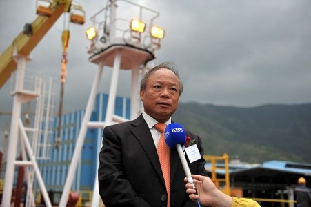 Ông Đỗ Văn Hậu trong lần trả lời phỏng vấn kênh truyền hình Quốc gia Hàn Quốc