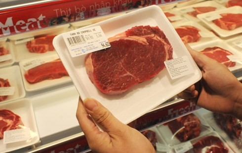Thịt bò Úc ngập tràn các kệ hàng trong siêu thị 
