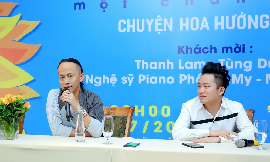 Nhà tạo mẫu tóc Việt Kiều Adre' và ca sĩ Tùng Dương.