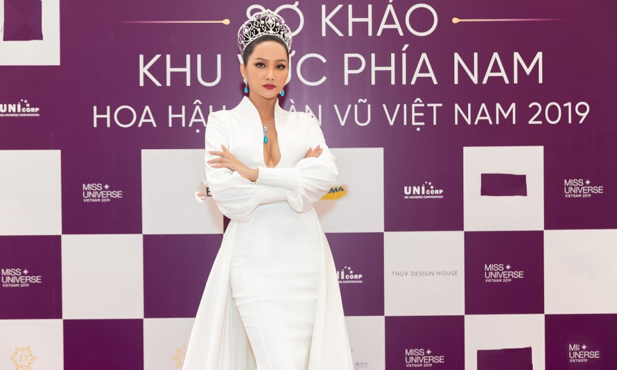H'Hen Niê tại sơ khảo phía Nam Hoa hậu Hoàn vũ Việt Nam 2019.
