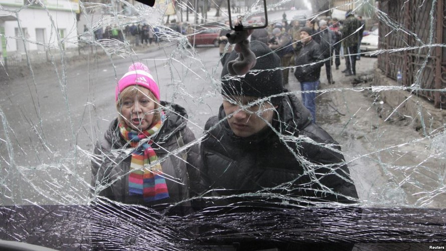 Hậu quả từ xung đột vũ trang vẫn treo ám ảnh người dân miền Đông Ukraine