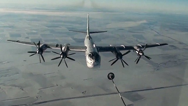 Máy bay ném bom Tu-95MS. Ảnh: Bộ Quốc phòng Nga