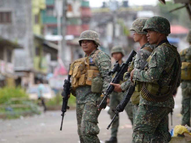 Lực lượng vũ trang Philippines ở thành phố Marawi. (Nguồn: AFP/Getty Images)