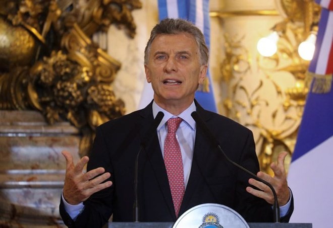 Tổng thống Argentina Mauricio Macri. Ảnh: AP