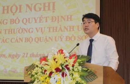 Phó Bí thư Thành đoàn Hải Phòng - Nguyễn Quang Diện được bổ nhiệm giữ chức Phó Bí thư Thường trực Quận ủy Đồ Sơn.