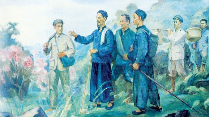 Bức tranh sơn dầu của họa sỹ Trịnh Phòng.