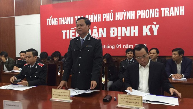 Tổng Thanh tra Chính phủ Huỳnh Phong Tranh tại buổi tiếp công dân định kỳ ngày 8/1.