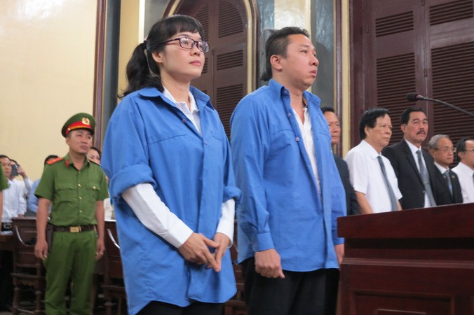 Bị cáo Huỳnh Thị Huyền Như và Võ Anh Tuấn.