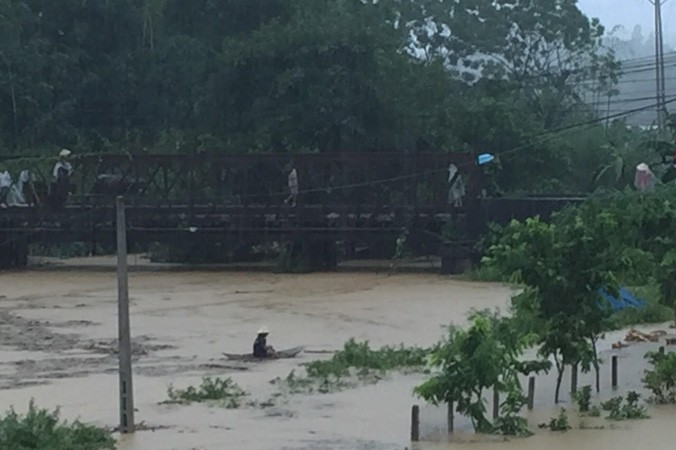 Tỉnh Yên Bái thiệt hại nặng nề do mưa lũ vừa qua. Ảnh: TTXVN.