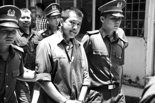 Cựu CSGT Nguyễn Cảnh Chân vừa bị Tòa chuyển khung phạt. Ảnh: Tân Châu.