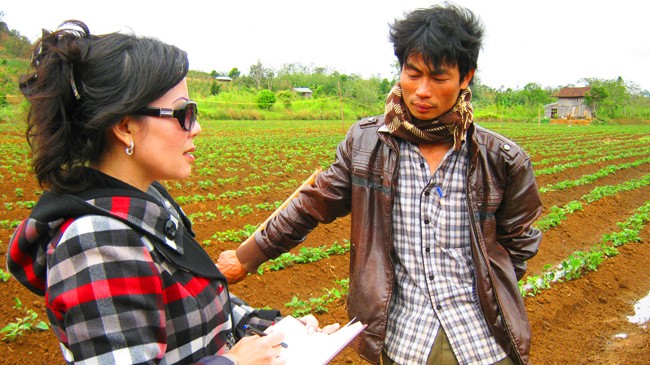Trò chuyện với nông dân phá rừng trồng khoai