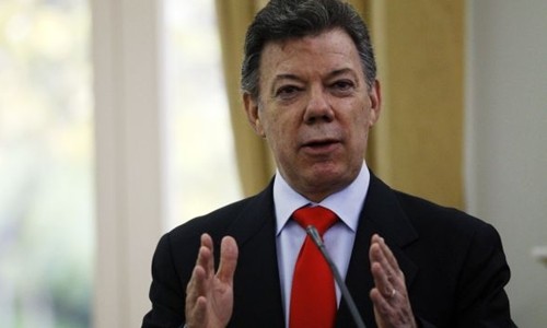 Tổng thống Colombia Juan Manuel Santos. Ảnh: Reuters.