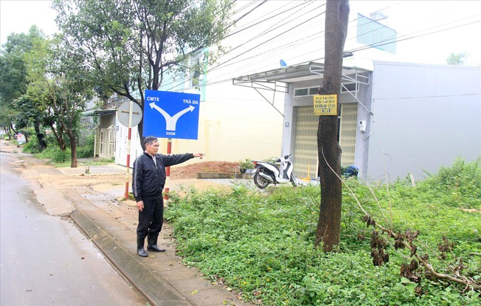 Những lô đất của 6 hộ dân tại phường Trà Bá đã được chia lô bán.