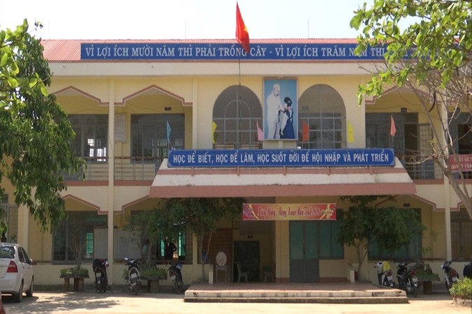 Trường THCS Ngô Mây, nơi ông Bê làm hiệu trưởng.
