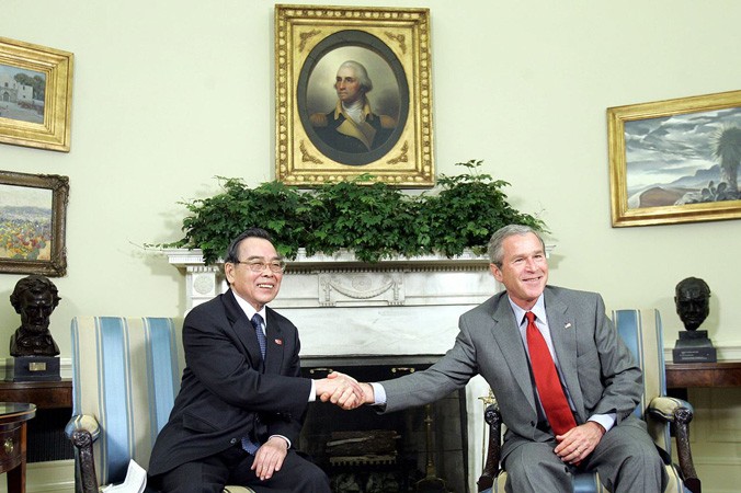 Nguyên Thủ tướng Phan Văn Khải trong chuyến thăm Hoa Kỳ, năm 2005. Ảnh: PV.