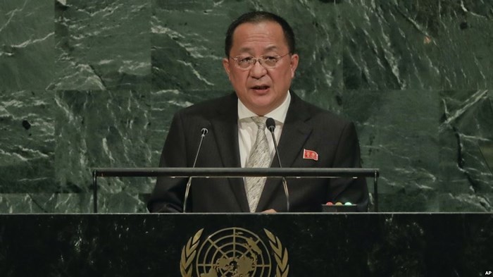 Ngoại trưởng Triều Tiên tuyên bố cứng rắn ở Liên Hợp Quốc.