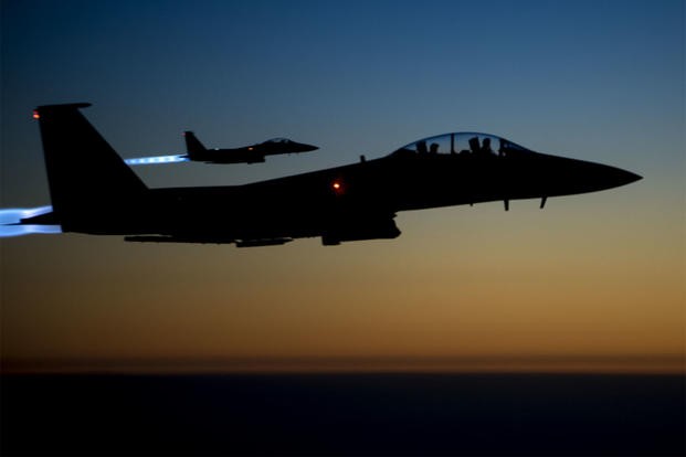 Máy bay F-15E Strike Eagles, một trong những loại máy bay chủ lực trong các cuộc không kích IS