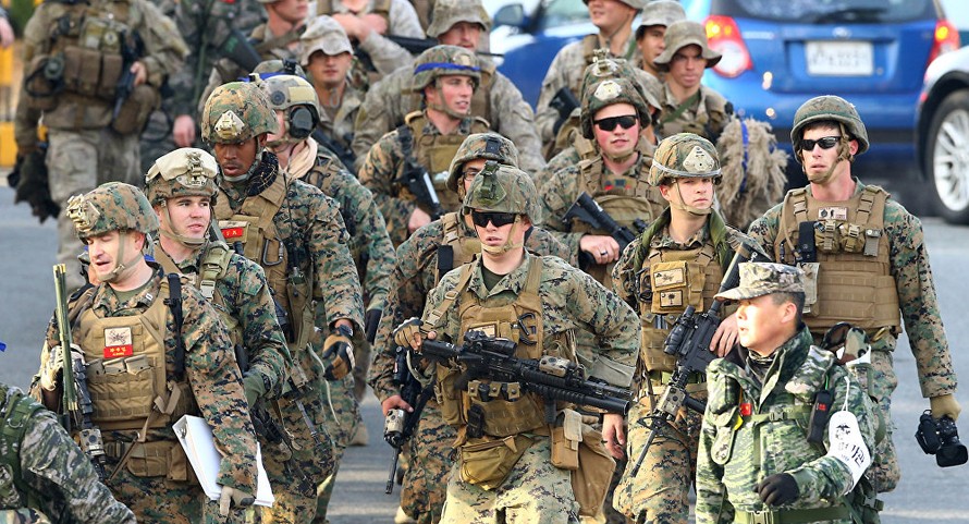 Binh sĩ liên quân Mỹ - Hàn tham gia diễn tập quân sự