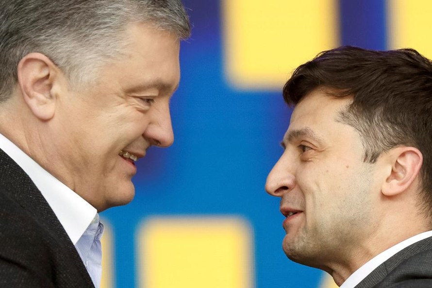 Sau khi giành chiến thắng trước đương kim Tổng thống Petro Poroshenko trong cuộc bầu cử, Tổng thống đắc cử Volodymyr Zelensky