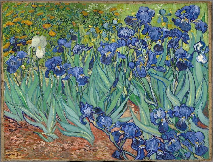 Bức “Hoa diên vỹ” Van Gogh vẽ năm 1889 và được bán năm 1987 với giá 53,9 triệu USD. Ảnh: Bảo tàng J. Paul Getty