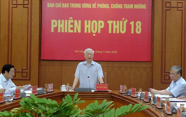 Tổng Bí thư, Chủ tịch nước Nguyễn Phú Trọng chủ trì phiên họp thứ 18 Ban Chỉ đạo T.Ư về PCTN