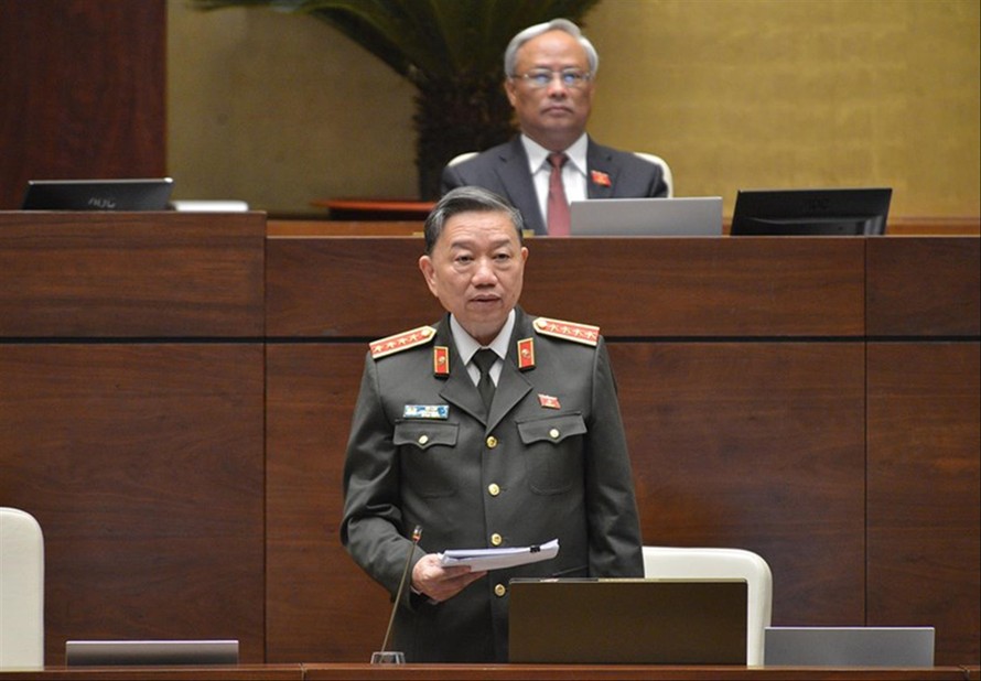 Đại tướng Tô Lâm, Bộ trưởng Bộ Công an. Ảnh :QH