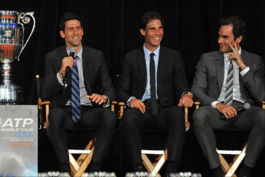 Novak Djokovic được xem là thách thức của Nadal và Roger Federer  