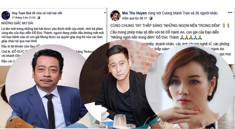 Sao Việt gây xúc động khi kêu gọi hỗ trợ con gái đạo diễn Đỗ Đức Thành