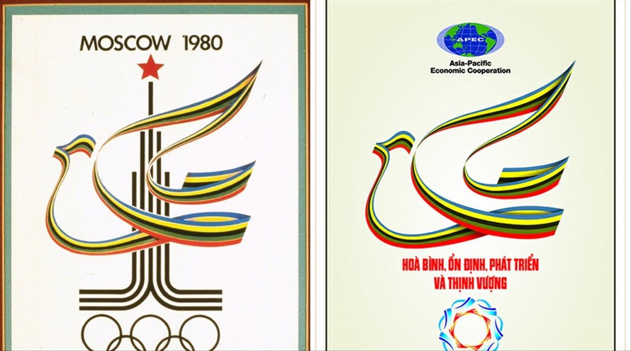 Tác phẩm gốc của họa sĩ Liên Xô cũ (trái) và tác phẩm đạo của Dương Ngân Hải 