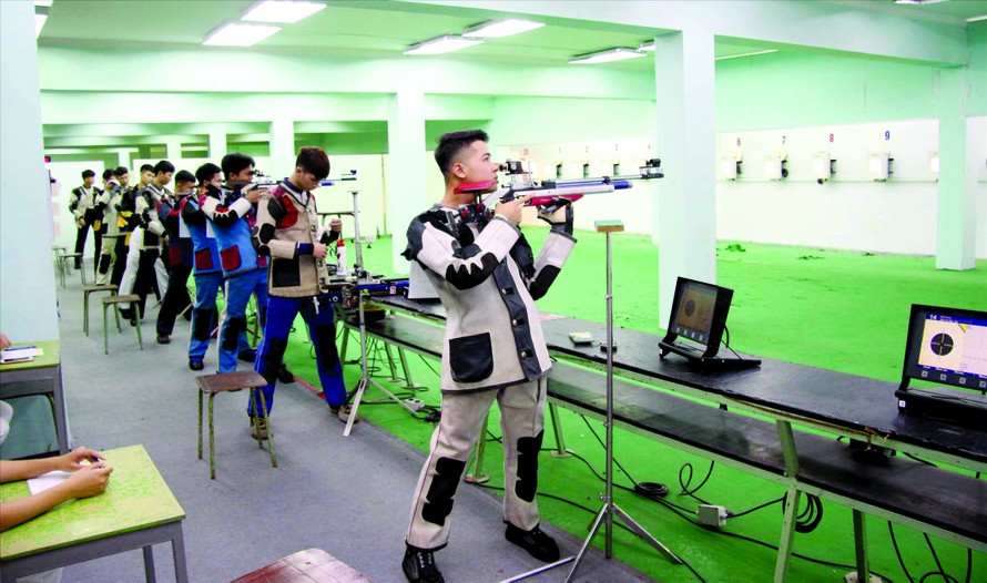 Trường bắn Trung tâm HLQG Hà Nội sẽ được cải tạo, nâng cấp để phục vụ SEA Games 31 vào cuối năm nay. Ảnh: Bùi Lượng